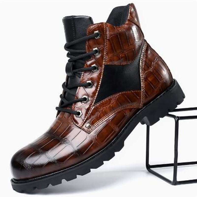 Luxury Brand Men Boots Grid Pa - Mens Fashion Zapatos recension och pris