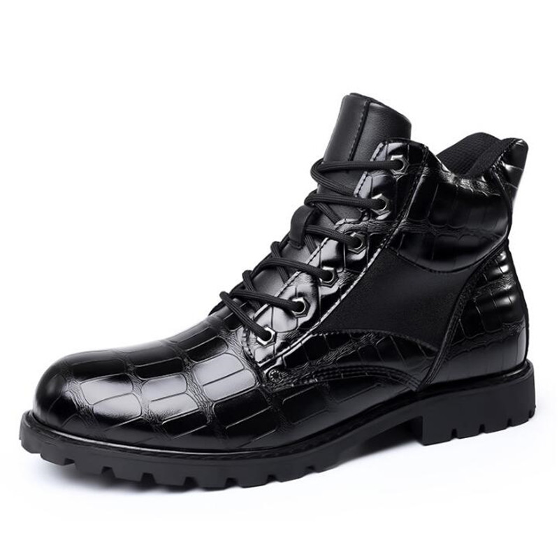 Luxury Brand Men Boots Grid Pa - Mens Fashion Zapatos recension och pris
