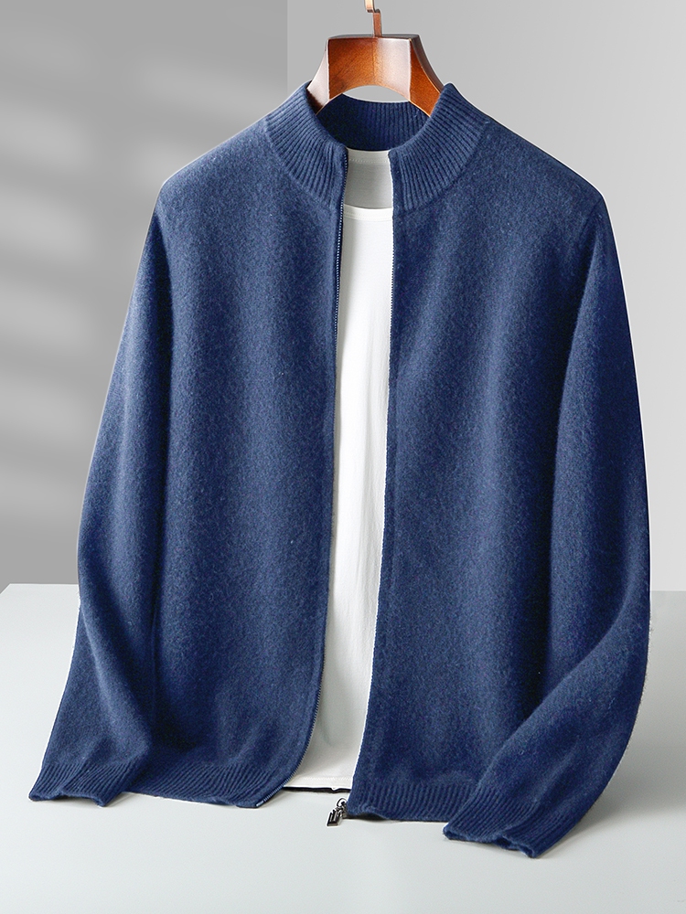 Autumn Winter Men's Woo Cardig - Men'S Fashion Zip Sweater recension och pris