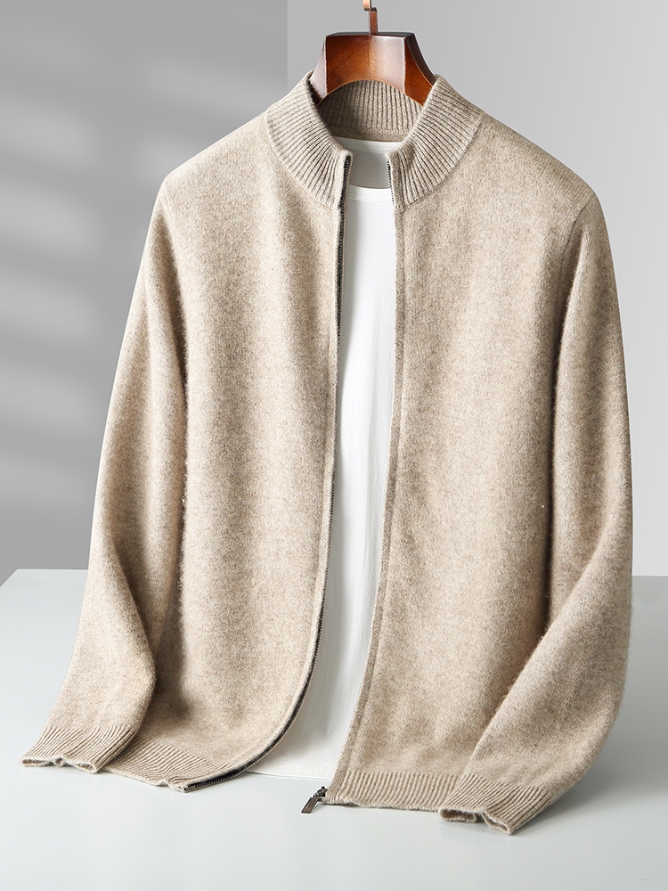 Autumn Winter Men's Woo Cardig - Men'S Fashion Zip Sweater recension och pris