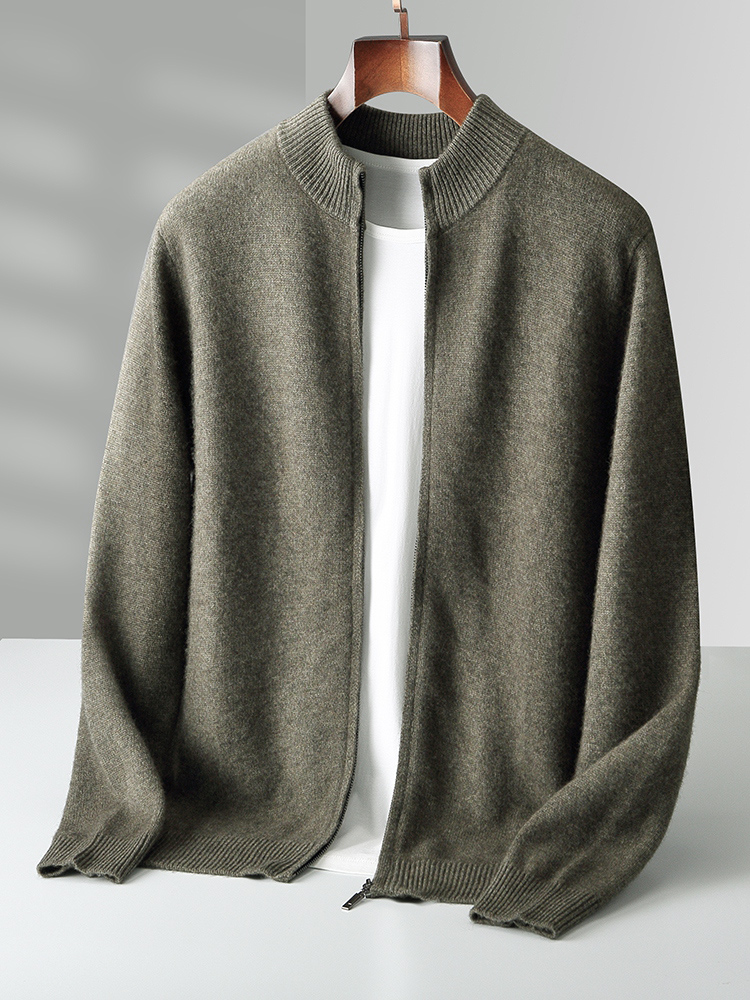 Autumn Winter Men's Woo Cardig - Men'S Fashion Zip Sweater recension och pris