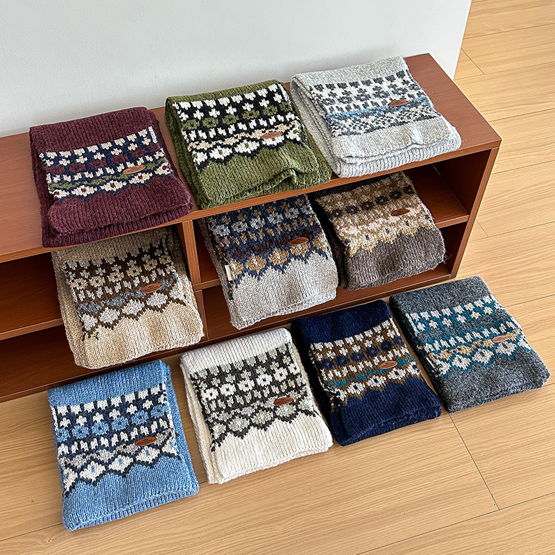 jacquard knitting scarf for wo - Men Scarf Wool recension och pris