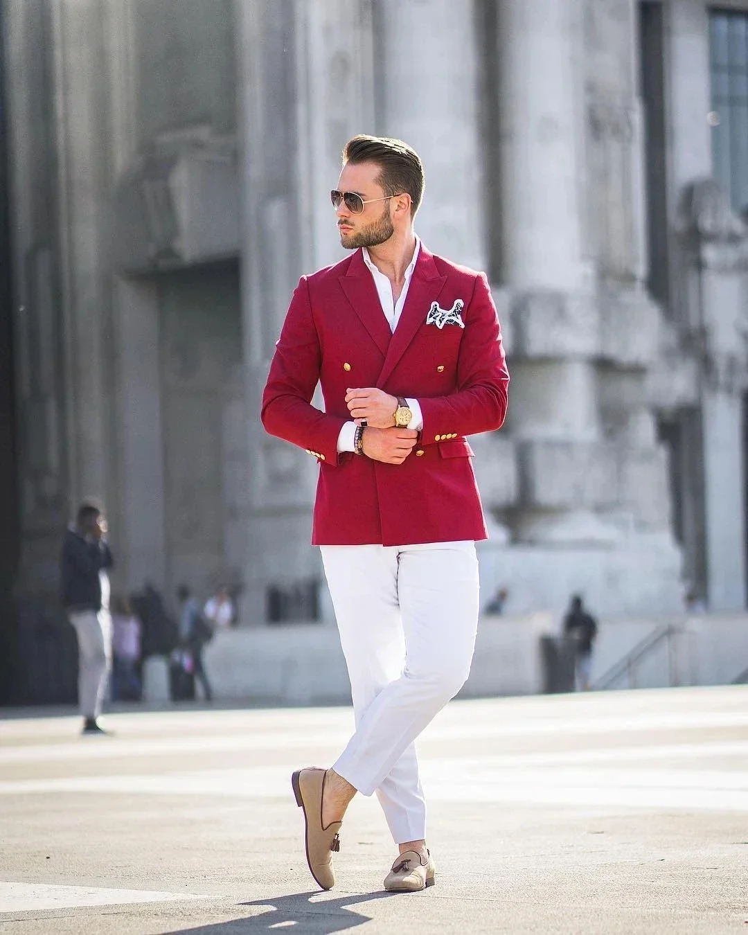 Red Jacket White Pant Double B - Slim Fit Blazer Men recension och pris