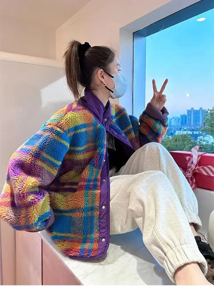 Women Coat Polar Fleece Plaid  - Sherpa Jacket Fleece recension och pris