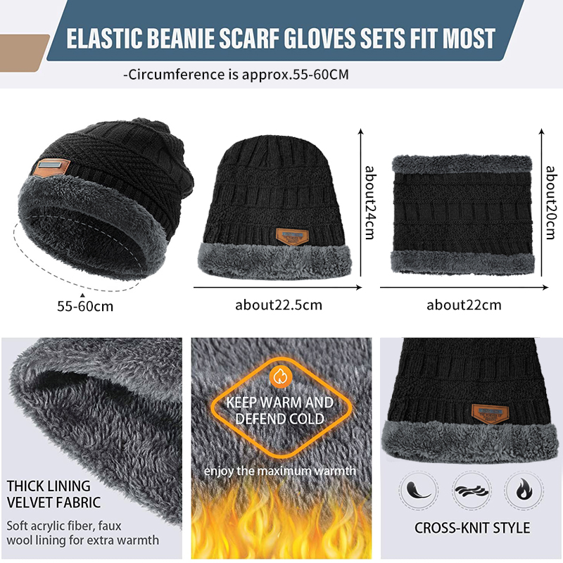New Winter Beanie Hat for Men  - Men Scarf Wool recension och pris