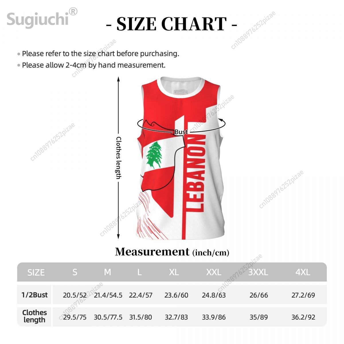 Custom Name Number Lebanon 3D  - Men'S Fashion Names recension och pris