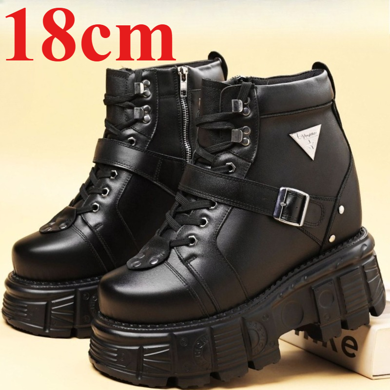 Genuine Leather Motorcycle Boo - Fashion Men'S Boots recension och pris
