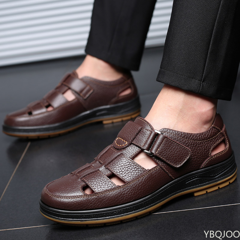 Classic Sandals Men Genuine Le - Mens Fashion Zapatos recension och pris