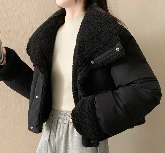 Women Sherpa Collar Puffer Jac - Sherpa Jacket Fleece recension och pris