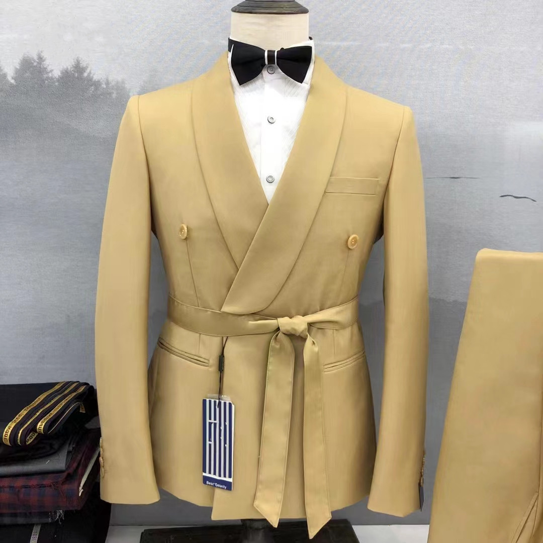 2025 Custom Fashion Yellow Wed - Slim Fit Blazer Men recension och pris