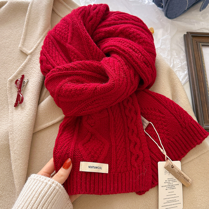 Luxury 100% Wool Scarf Women M - Men Scarf Wool recension och pris
