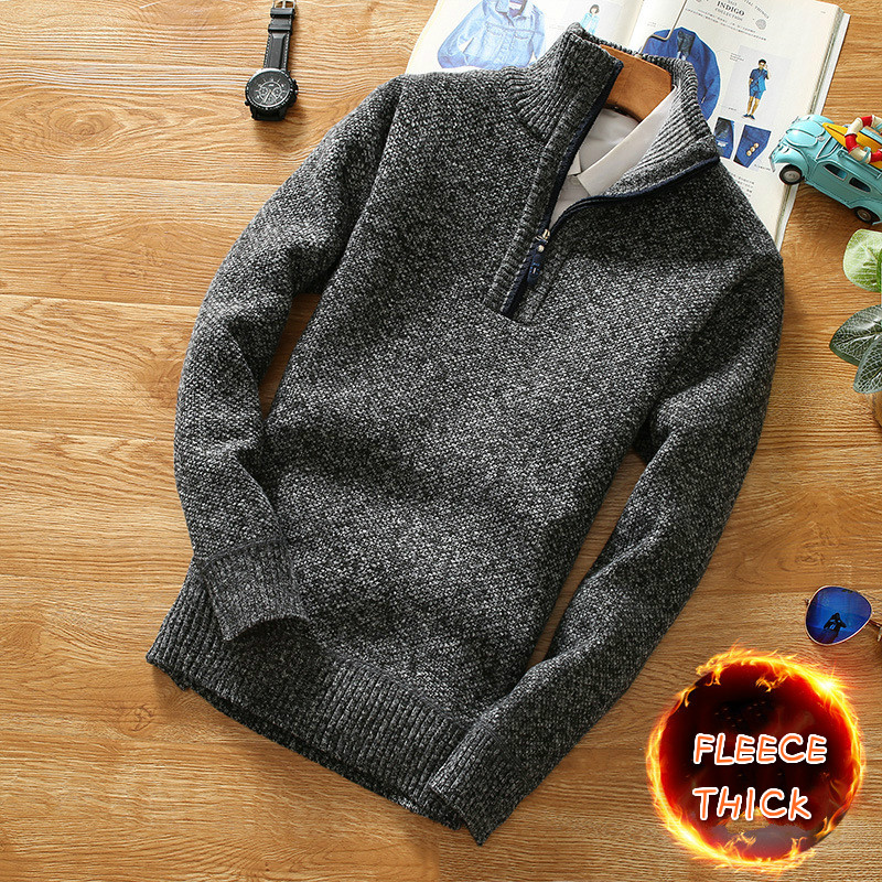 Men's Half-Zip Turtleneck Swea - Men'S Fashion Zip Sweater recension och pris
