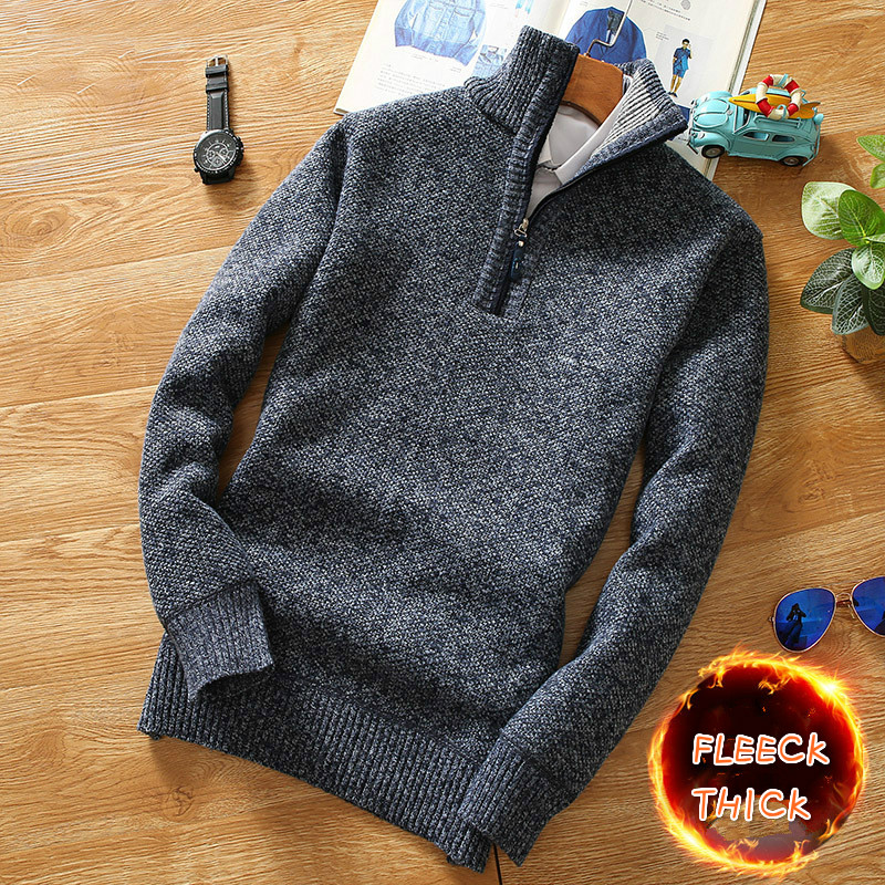 Men's Half-Zip Turtleneck Swea - Men'S Fashion Zip Sweater recension och pris