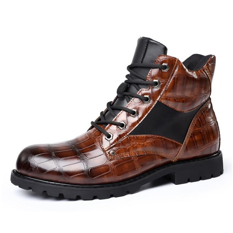 Brand Men Boots Grid Pattern S - Mens Fashion Zapatos recension och pris