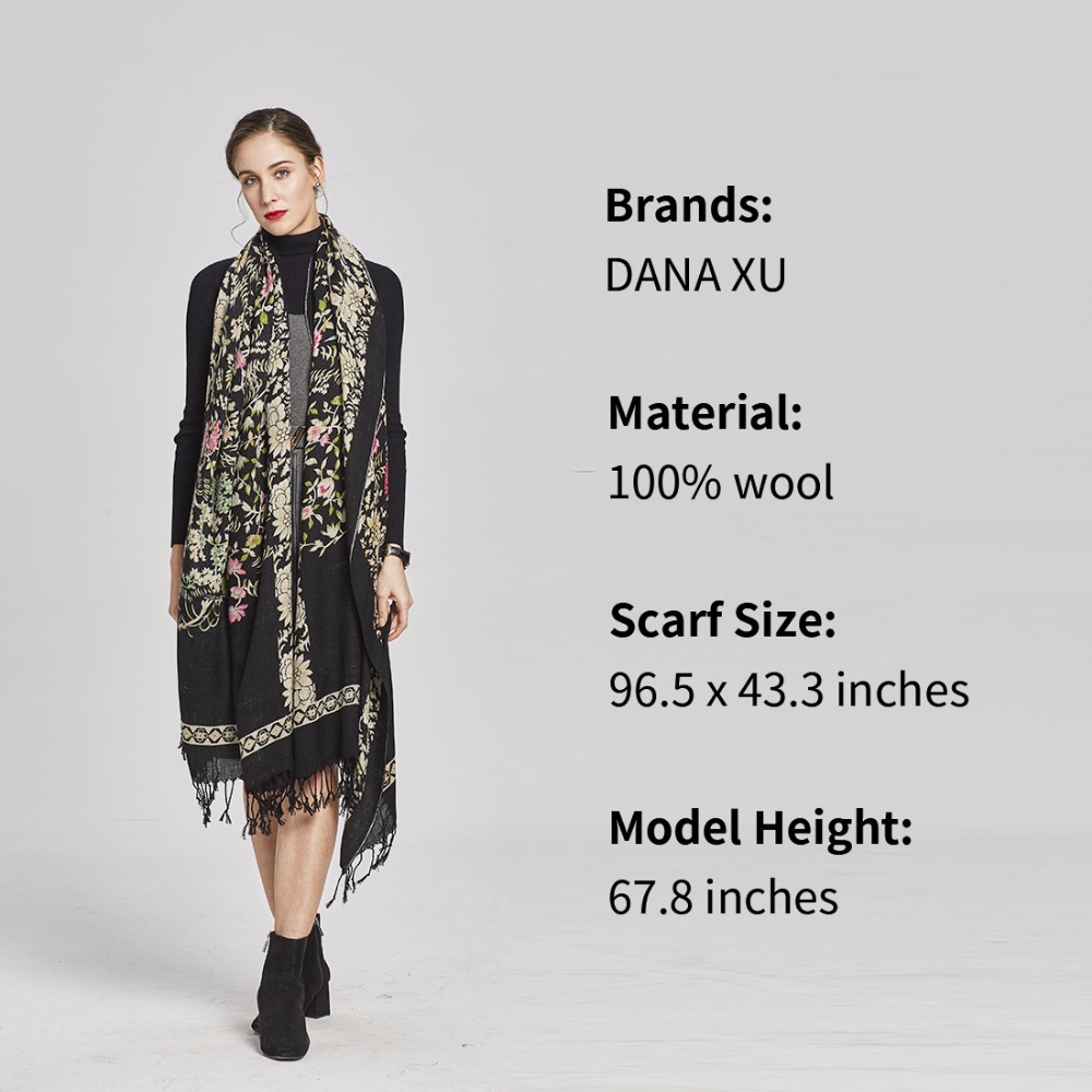 Luxury Brand Scarf Female Male - Men Scarf Wool recension och pris