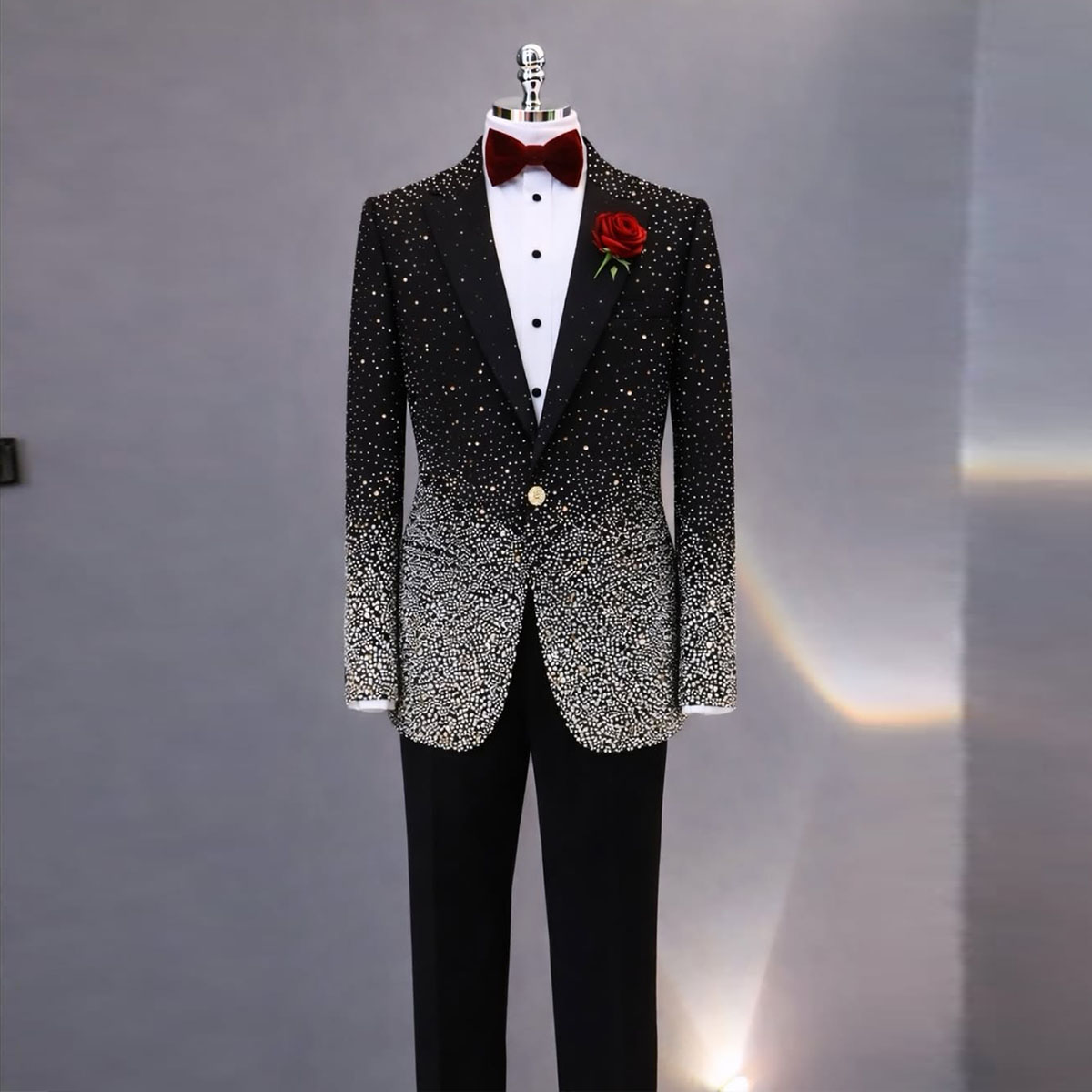 Handsome Rhinestone Diamond Me - Slim Fit Blazer Men recension och pris