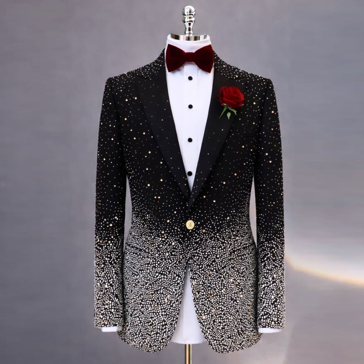Handsome Rhinestone Diamond Me - Slim Fit Blazer Men recension och pris