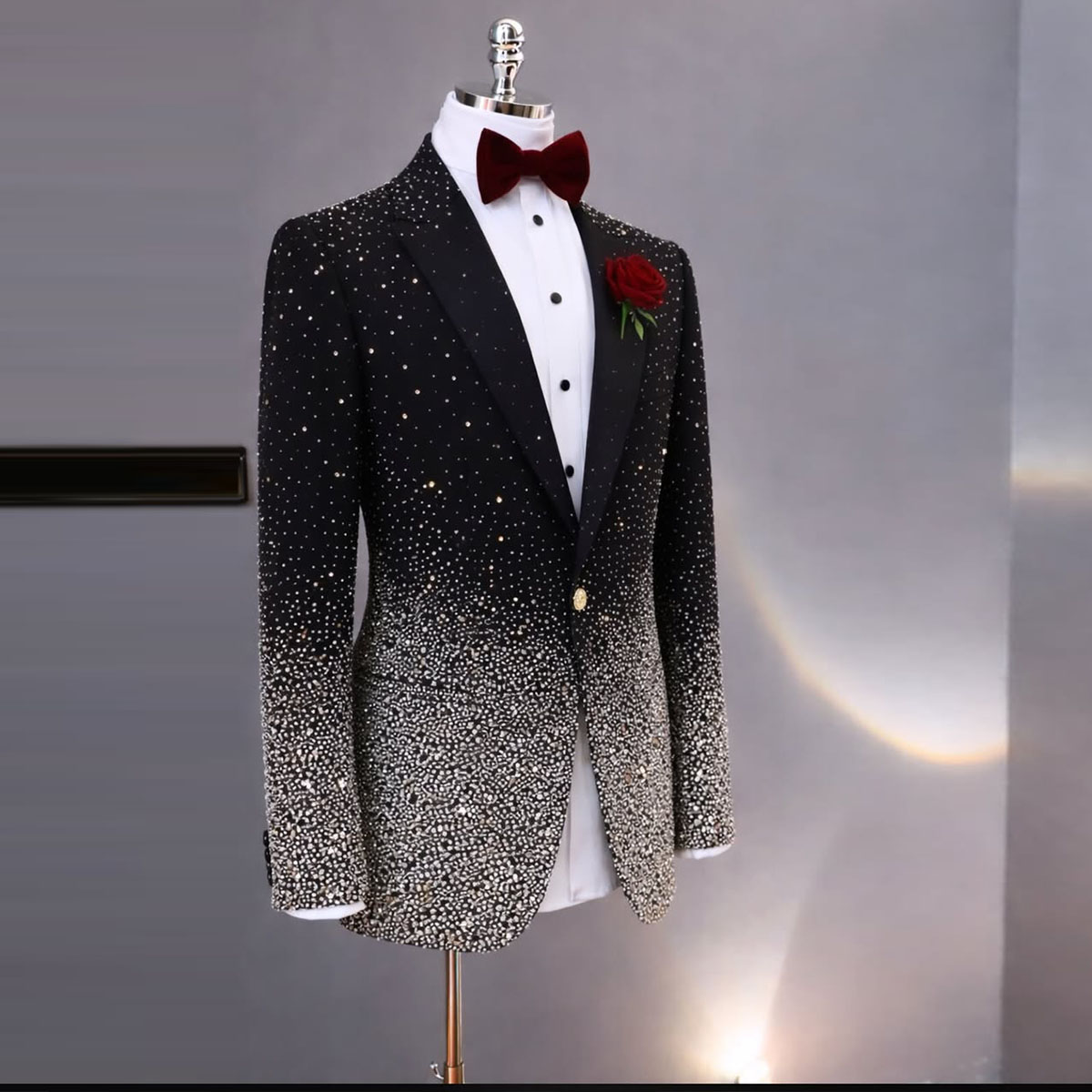 Handsome Rhinestone Diamond Me - Slim Fit Blazer Men recension och pris
