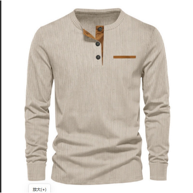 Men's Corduroy Henley Neck Lon - Men'S Fashion Essentials recension och pris