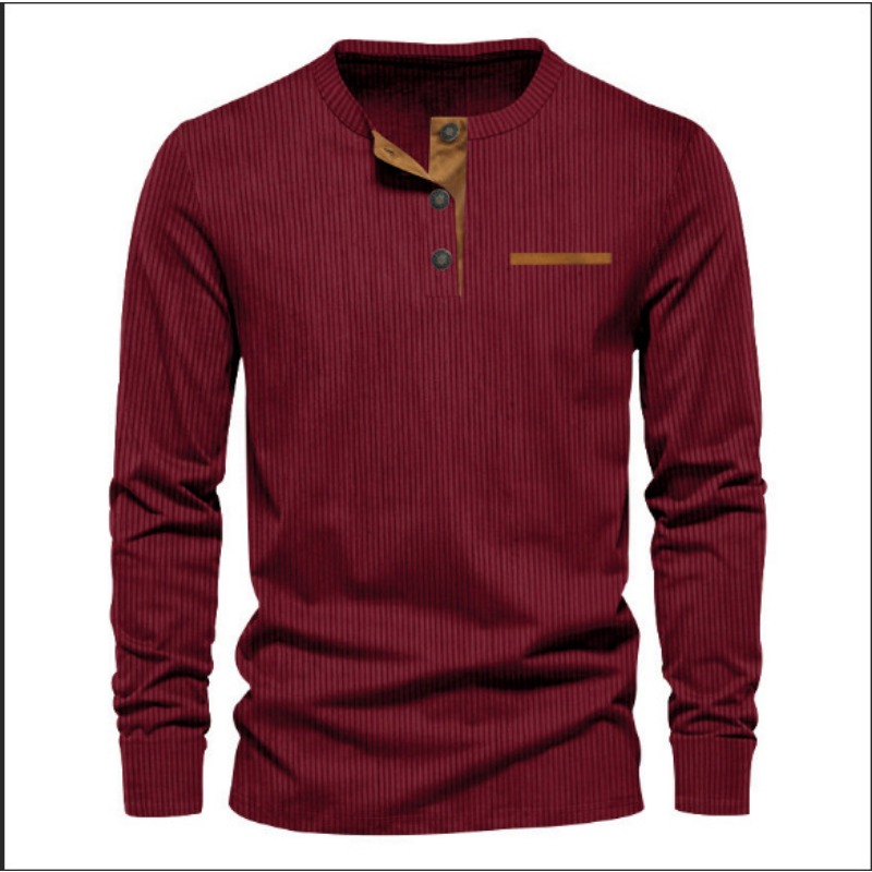Men's Corduroy Henley Neck Lon - Men'S Fashion Essentials recension och pris
