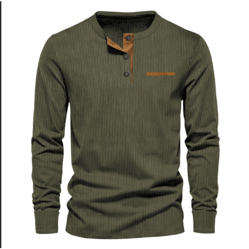 Men's Corduroy Henley Neck Lon - Men'S Fashion Essentials recension och pris