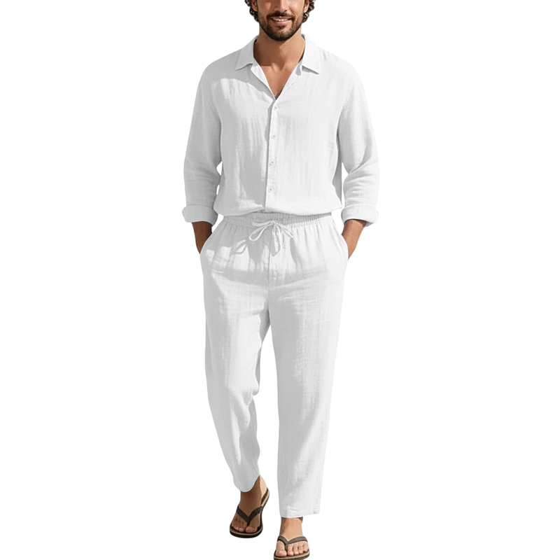 Spring Summer Linen Casual Set - Men'S Fashion Pants recension och pris
