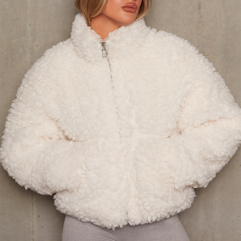 Winter Lamb Wool Short Coat Fo - Sherpa Jacket Fleece recension och pris
